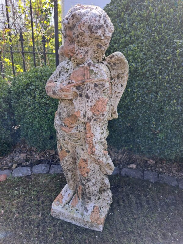 Ref. 27 – Antiek Terracotta tuinbeeld Engel foto 2