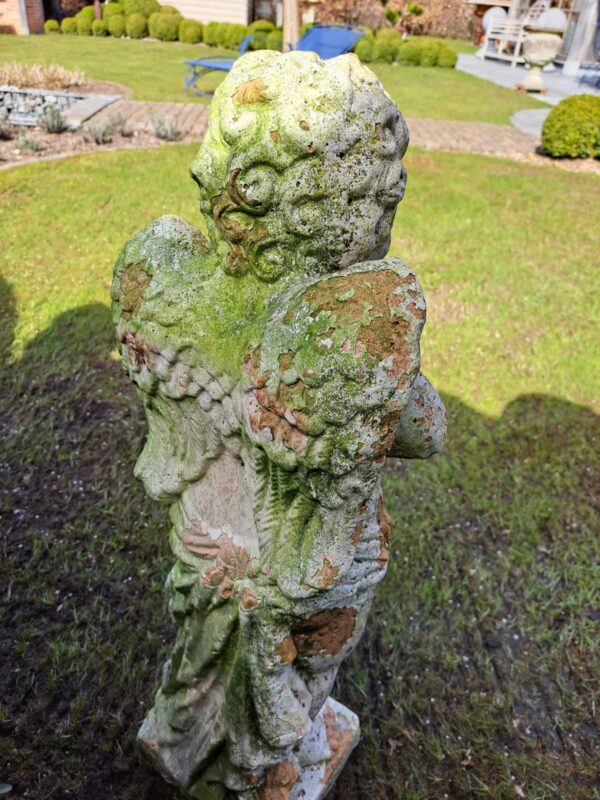 Ref. 27 – Antiek Terracotta tuinbeeld Engel foto 4